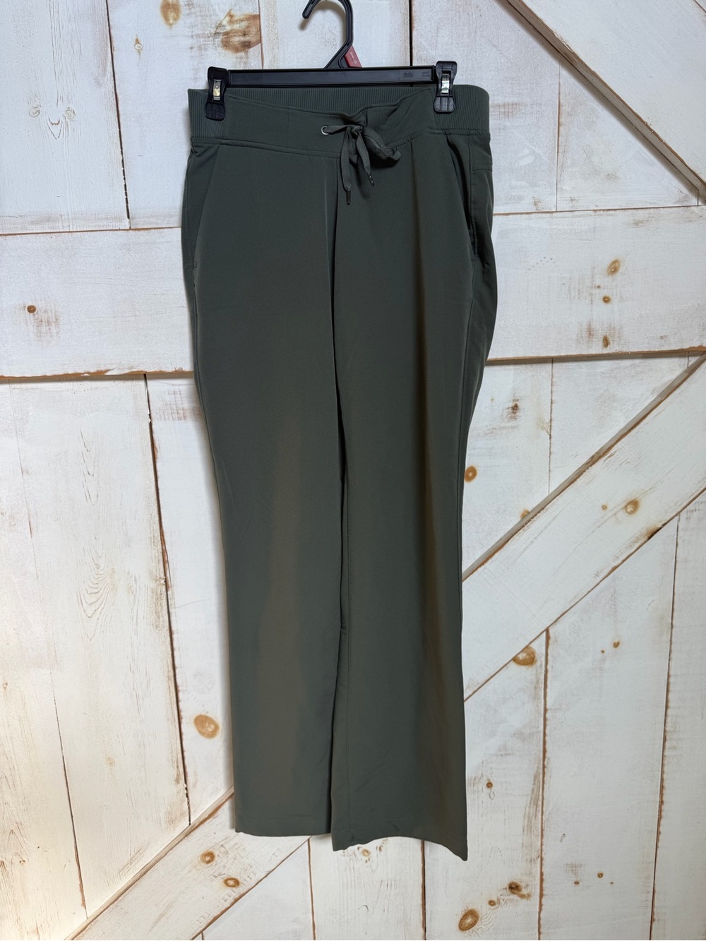 Athleta Olive Drawstring Straight-Leg